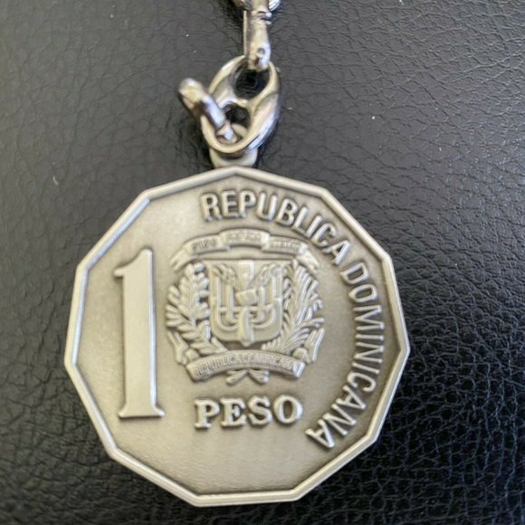 Dominican Republic 1 peso Coin Duarte Key Ring‎ - Picture 4 of 12